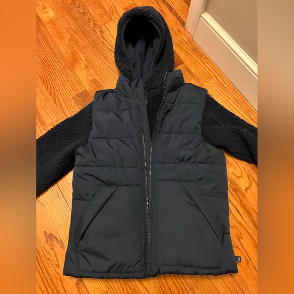 Boys blue gap Sherpa coat and vest In one. - Picture 1 of 12